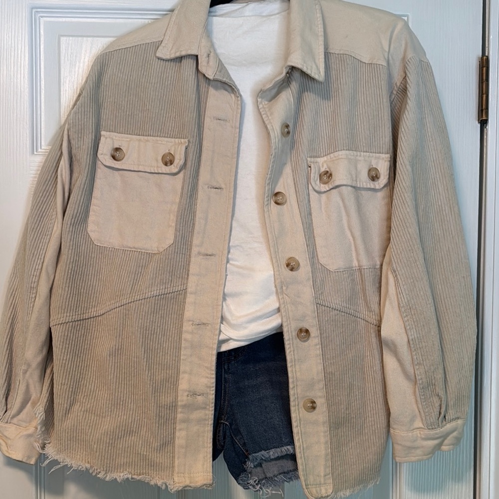 Beige Corduroy Jacket